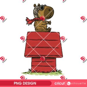 Snoopybara PNG Digital Design, Snoopy Peanuts Cappybara PNG