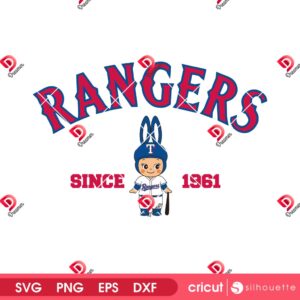 Sonny Angel Texas Rangers SVG PNG, Rangers Baseball Sonny Angel PNG SVG