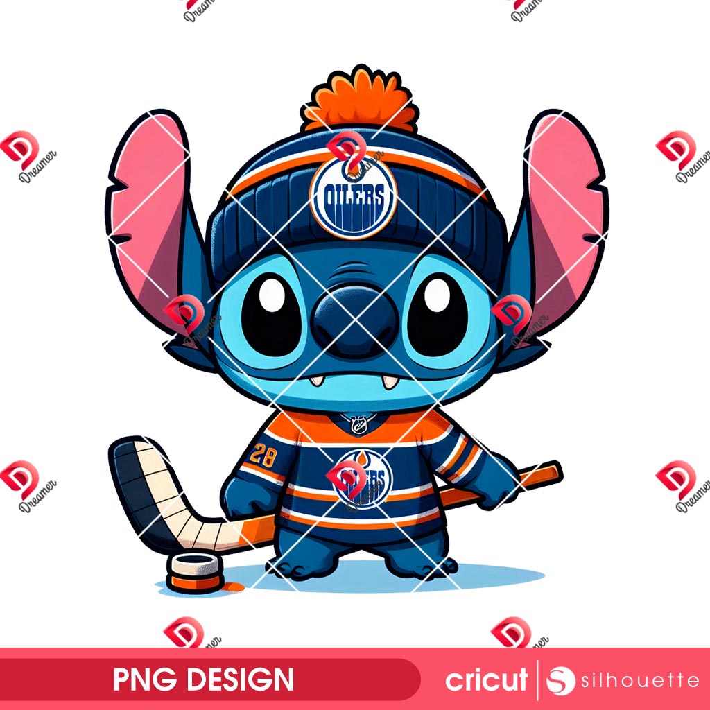 Stitch Edmonton Oilers NHL PNG, Disney Stitch Hockey Oilers Player PNG 2 Stitch Edmonton Oilers NHL PNG, Disney Stitch Hockey Oilers Player PNG