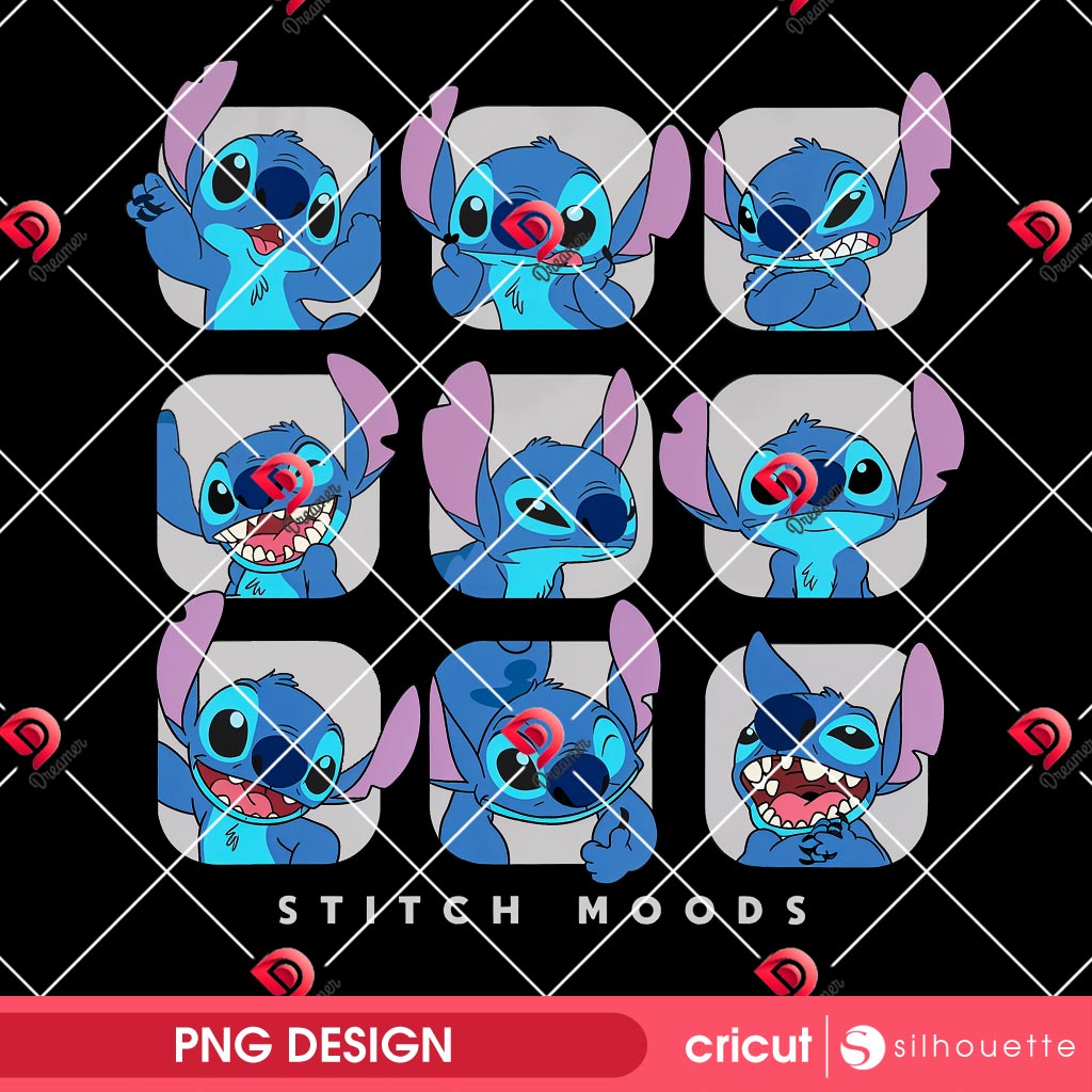 Stitch Moods PNG, Stitch Emotion PNG Design, Funny Disney Lilo Stitch Lover PNG 2 Stitch Moods PNG, Stitch Emotion PNG Design, Funny Disney Lilo Stitch Lover PNG