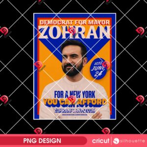 Zohran For New York City PNG, Zohran Mamdani PNG