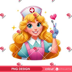 Aurora Nurse PNG, Disney Princess Nurse In Hospital PNG