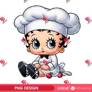 Baby Betty Boop Chef PNG, Cute Betty Boop Wearing A Chef Outfit PNG