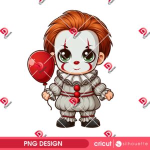 Baby Pennywise PNG, Baby Horror Killer PNG, Halloween 2025 PNG