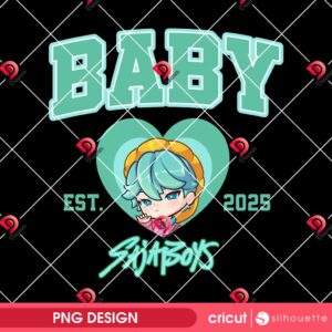 Baby Sajaboys EST 2025 PNG, Kpop Demon Hunters 2025 PNG, Huntrix PNG Design