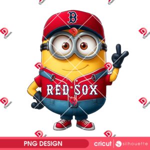 Boston Red Sox Minion PNG, Minion Baseball PNG, MLB Boston Red Sox Cartoon PNG