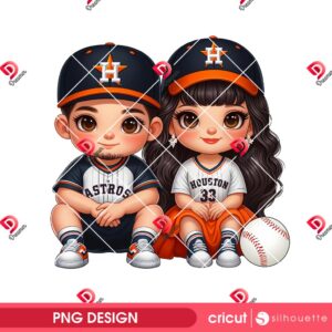 Chicano Couple Houston Astros PNG, Cute Chicana Sport Astros MLB PNG, Chicano Baseball Couple Astros PNG