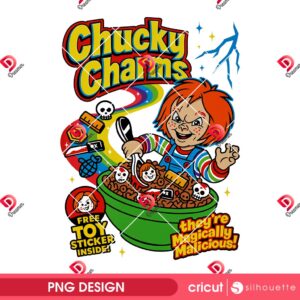 Chucky Charms PNG Design, Funny Halloween 2025 PNG, Horror Character Retro Halloween PNG