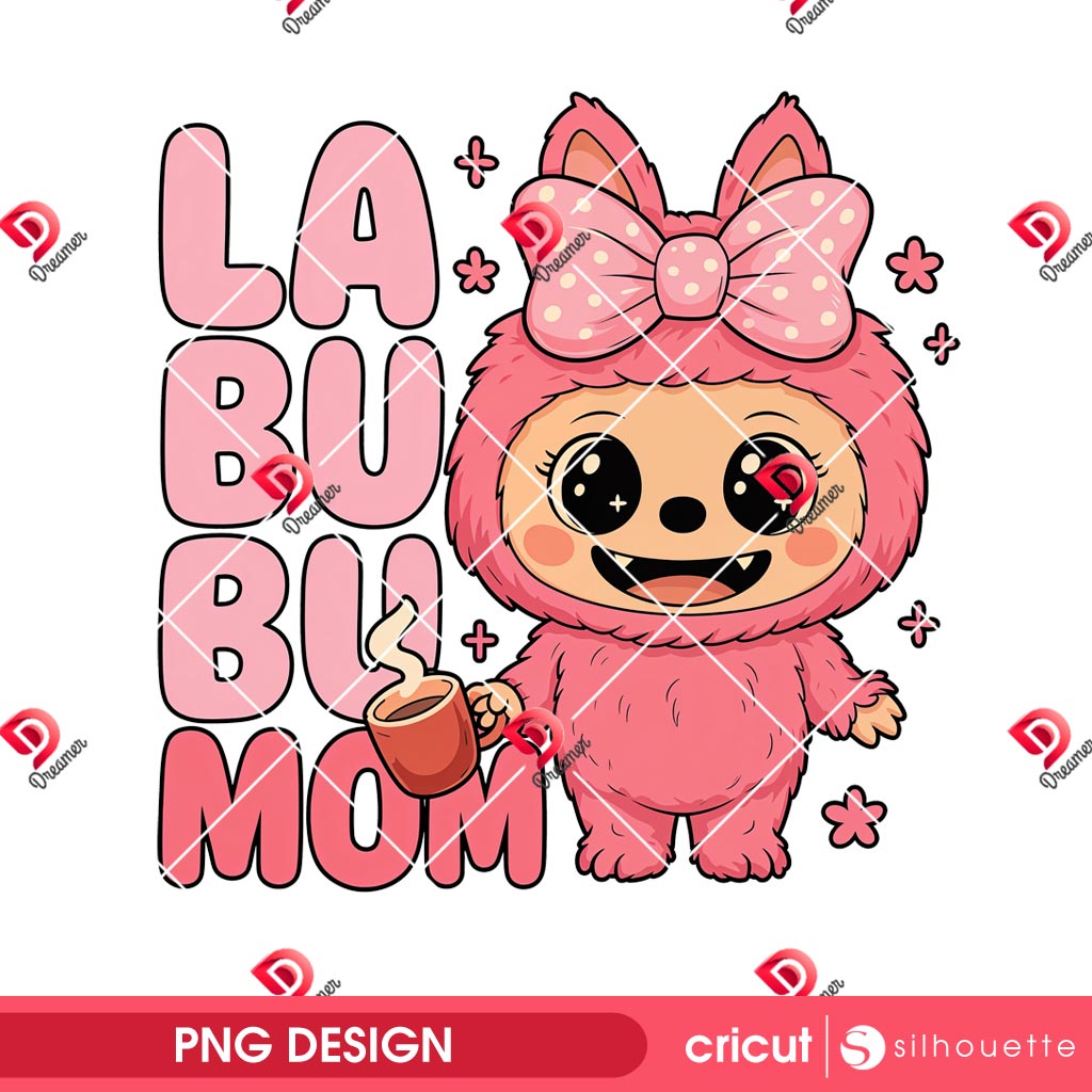 Cute Labubu Mom PNG Design, Mom Monsters Drinks Coffee PNG 2 Cute Labubu Mom PNG Design, Mom Monsters Drinks Coffee PNG