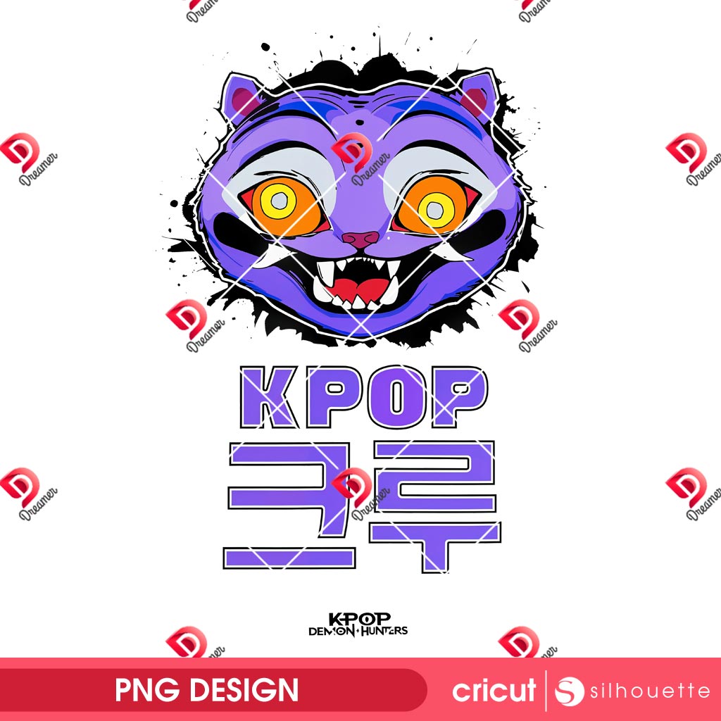 Demon Hunters Cat PNG Design, Huntrix K-Pop Cat PNG Design 2 Demon Hunters Cat PNG Design, Huntrix K-Pop Cat PNG Design