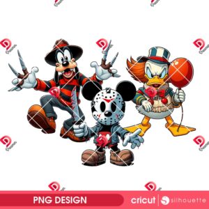 Mickey Halloween PNG Bundle, Disney Horror Character Mickey Mouse PNG, Disney Halloween 2026 PNG Bundle 43 Disney Horror Friends PNG, Mickey Jason And Donald Pennywise PNG, Horror Halloween Disney Characters PNG