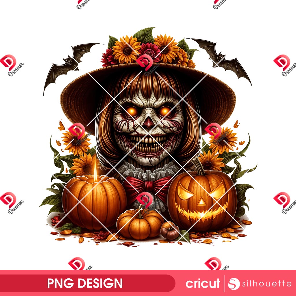 Horror Anabelle Pumpkin PNG, Horror Character Halloween 2025 PNG 1 Horror Anabelle Pumpkin PNG, Horror Character Halloween 2025 PNG