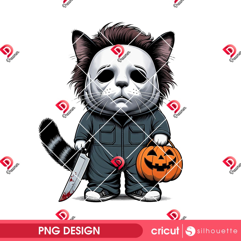 Horror Cat Michael Myers PNG, Halloween Cat Dressed Up As Horror Killer Myers PNG, Black Cat Halloween 2025 PNG 1 Horror Cat Michael Myers PNG, Halloween Cat Dressed Up As Horror Killer Myers PNG, Black Cat Halloween 2025 PNG