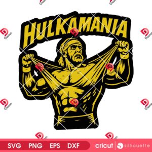 Hulk Hogan Hulkamania SVG PNG EPS DXF, Rip Hulk Hogan Fan Art Design SVG PNG