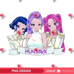 Huntrix K-Pop Demon Hunters PNG, Kpop Music Huntrix PNG Design