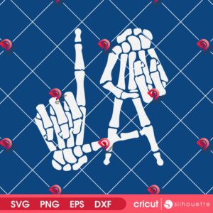 LA Dodgers Skeleton Hands SVG PNG, Los Angeles Dodgers Baseball SVG PNG