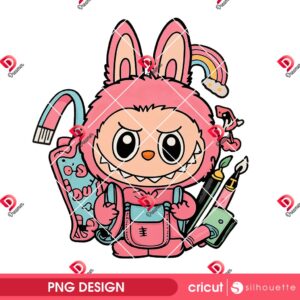 Labubu Back To School PNG, Cute Monster For Teachers PNG