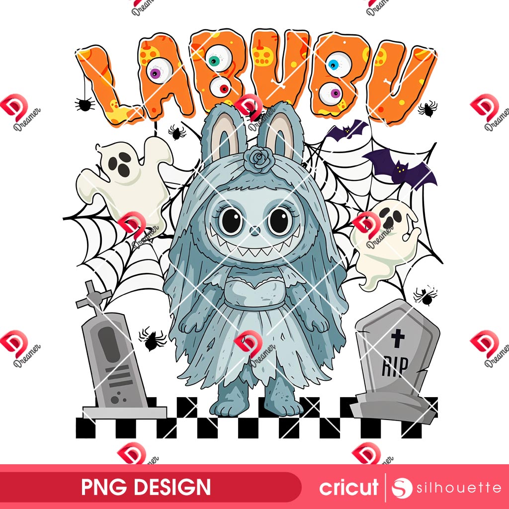 Labubu Ghost Bride Halloween PNG, Horror Character Labubu Monster PNG 2 Labubu Ghost Bride Halloween PNG, Horror Character Labubu Monster PNG