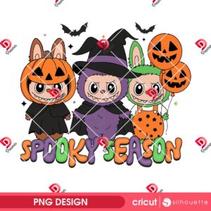 Labubu Spooky Season PNG, Labubu Monster Doll Halloween PNG