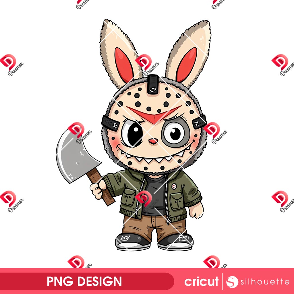 Labubu x Jason Voorhees PNG, Labubu Horror Killer Voorhees PNG, Cartoon Labu Halloween Character PNG 1 Labubu x Jason Voorhees PNG, Labubu Horror Killer Voorhees PNG, Cartoon Labu Halloween Character PNG