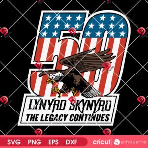 Lynyrd Skynyrd Eagle SVG PNG, American Flag Legacy Tour 50th Anniversary SVG PNG