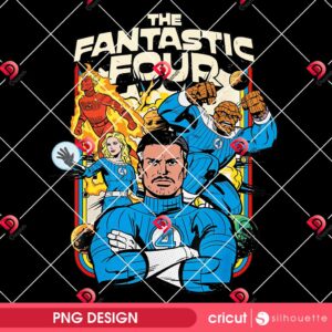 Marvel The Fantastic Four PNG Design, First Steps Fantastic Four PNG Design, Marvel Cartoon PNG