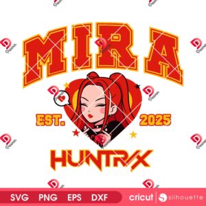 Mira Huntrix EST 2025 SVG PNG, Demon Hunters Kpop Music Mira SVG PNG