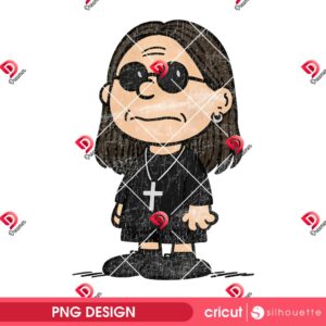 Ozzy Osbourne And Charlie Brown Inspired PNG, Ozzy Osbourne PNG Design