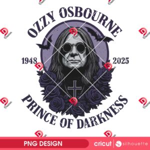 Ozzy Osbourne Tribute PNG Design, Prince Of Darkness Halloween Gothic Rock Design PNG