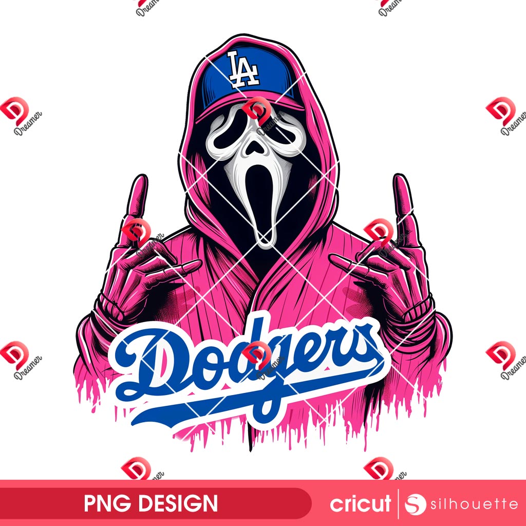 Pink Dodgers Ghostface Scream PNG, Horror Character Baseball LA Dodgers PNG, Scary Ghostface Dodgers PNG 1 Pink Dodgers Ghostface Scream PNG, Horror Character Baseball LA Dodgers PNG, Scary Ghostface Dodgers PNG
