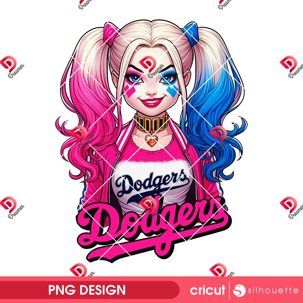 Pink Dodgers Harley Quinn Baseball PNG, Movie Character Pink LA Dodgers Baseball PNG 1 Pink Dodgers Harley Quinn Baseball PNG, Movie Character Pink LA Dodgers Baseball PNG