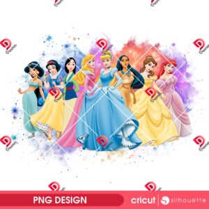 Disney All Princess PNG Design, Princess Disney Clipart Digital PNG 3 Disney All Princess PNG Design, Princess Disney Clipart Digital PNG