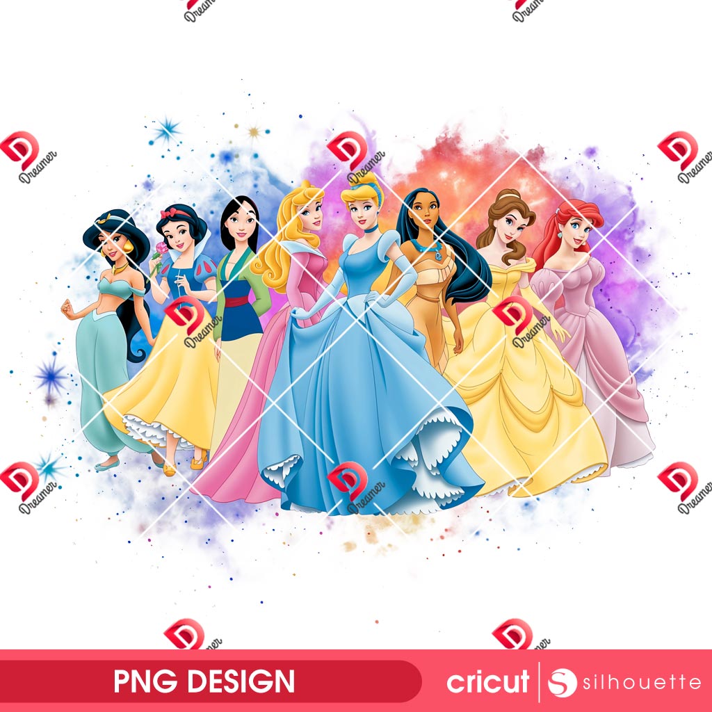 Disney All Princess PNG Design, Princess Disney Clipart Digital PNG 2 Disney All Princess PNG Design, Princess Disney Clipart Digital PNG