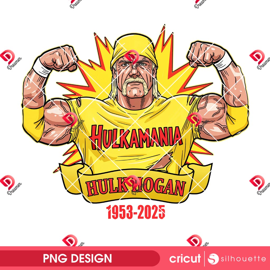 RIP Hulkamania PNG Design, Hulk Hogan 1953 2025 PNG Design 2 RIP Hulkamania PNG Design, Hulk Hogan 1953 2025 PNG Design