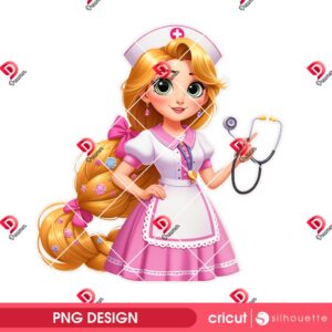 Rapunzel Nurse PNG, Disney Princess Nurse In Hospital PNG