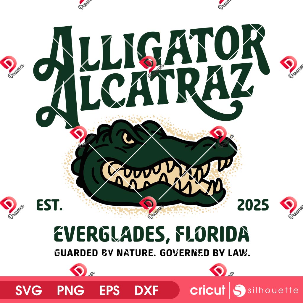 Retro Alligator Alcatraz Florida Everglades SVG PNG, Funny Meme Alligator Alcatraz 2025 PNG SVG 2 Retro Alligator Alcatraz Florida Everglades SVG PNG, Funny Meme Alligator Alcatraz 2025 PNG SVG