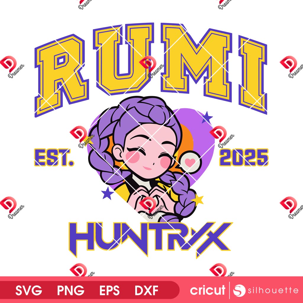 Bundle Huntrix Demon Hunters PNG, K-Pop Music Huntrix PNG Bundle 16 Rumi Huntrix EST 2025 SVG PNG, Demon Hunters Kpop Music Rumi SVG PNG