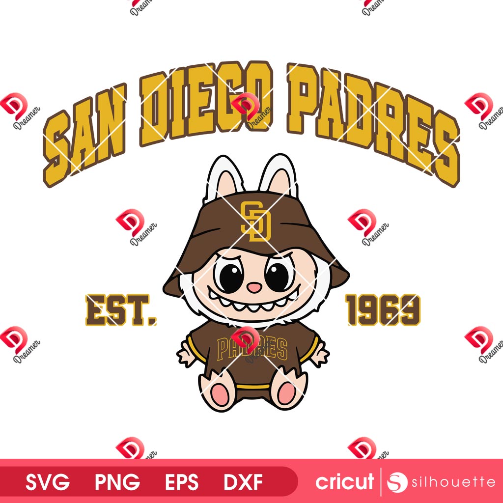 San Diego Padres Labubu SVG PNG, Labubu Monster Baseball SD Padres SVG PNG 1 San Diego Padres Labubu SVG PNG, Labubu Monster Baseball SD Padres SVG PNG