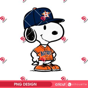 Snoopy Houston Astros Baseball PNG, Peanuts Astros MLB Sport Snoopy PNG