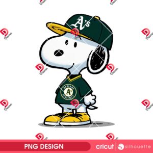 Snoopy Oakland Athletics Baseball PNG, Peanuts Athletics MLB Sport Snoopy PNG