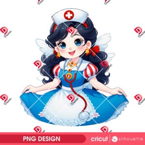 Snow White Nurse PNG, Disney Princess Nurse In Hospital PNG