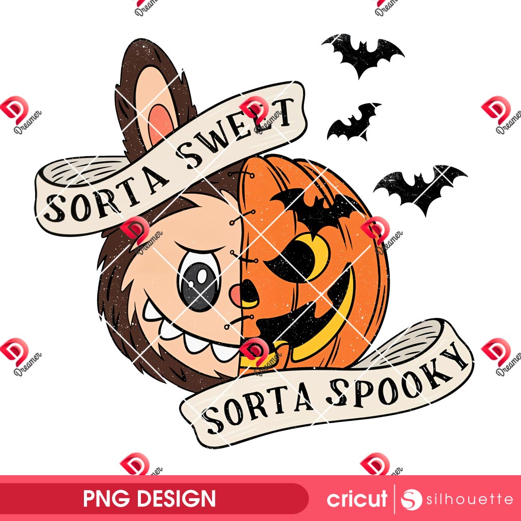 Sorta Sweet Sorta Spooky Halloween PNG, Labubu Pumpkin Halloween PNG 2 Sorta Sweet Sorta Spooky Halloween PNG, Labubu Pumpkin Halloween PNG