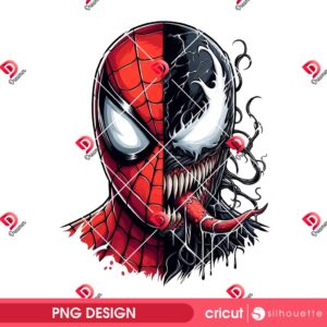 Spiderman X Venom PNG Design, Superhero Spiderman Clipart PNG