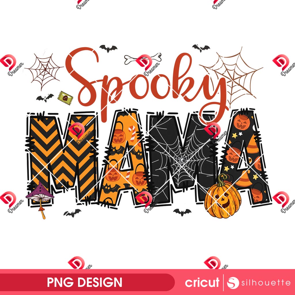 Spooky Mama Halloween PNG Design, Mom Pumpkin Halloween PNG Design 1 Spooky Mama Halloween PNG Design, Mom Pumpkin Halloween PNG Design