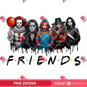 Thug Life Horror Friends Ladies PNG, Girls Movie Killer Halloween PNG, Horror Killer Ladies PNG