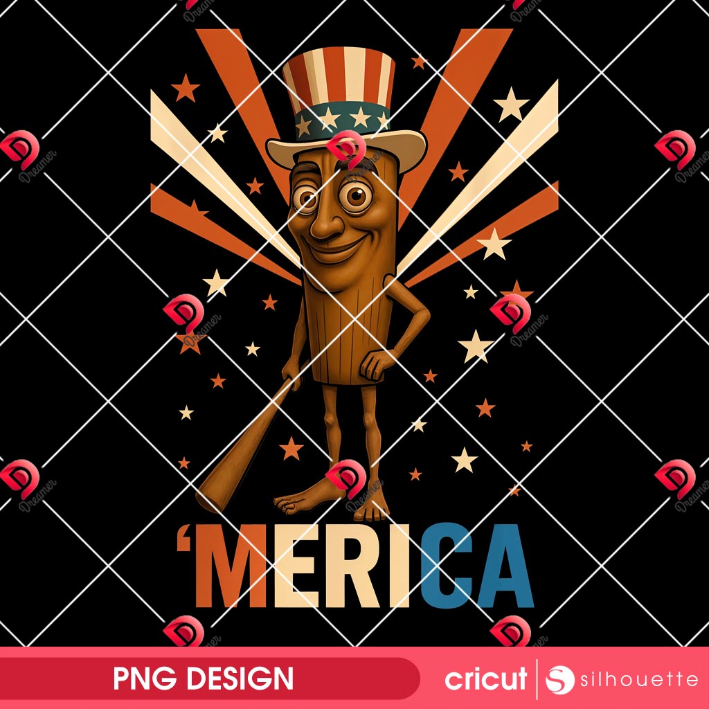 Tung Tung Tung Sahur Merica PNG, Funny Brainrot Meme 4th Of July PNG Design 2 Tung Tung Tung Sahur Merica PNG, Funny Brainrot Meme 4th Of July PNG Design
