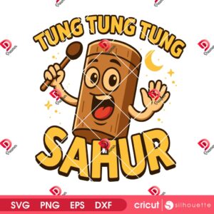 Tung Tung Tung Sahur SVG PNG, Italian Brainrot Meme SVG PNG