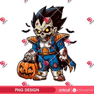 Vegeta Zombie PNG, Anime Character Vegeta Dragonball Halloween PNG, Halloween Zombie Vegeta PNG