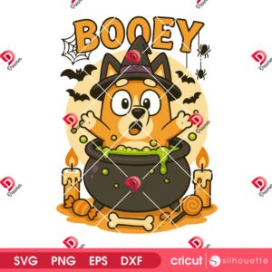 Booey Witch Halloween SVG PNG, Bingo Bluey Halloween 2025 SVG PNG