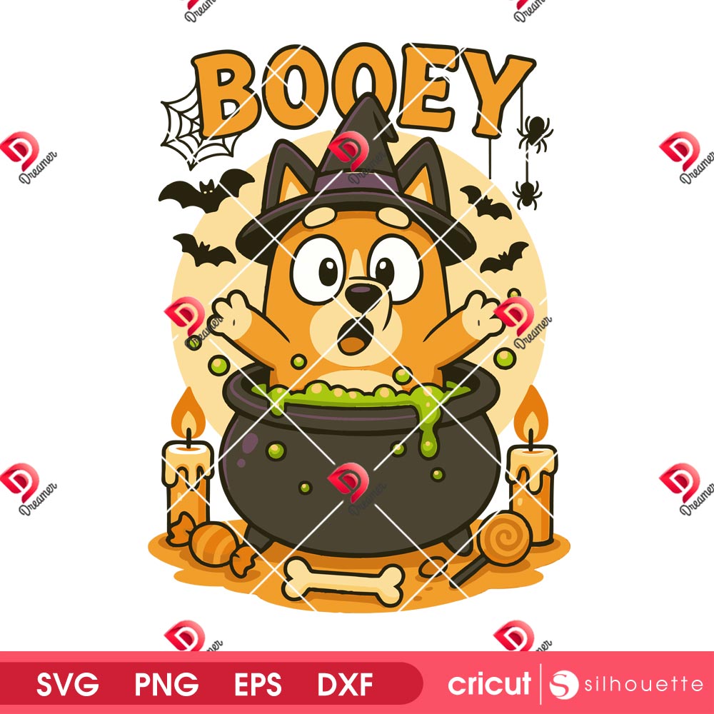 Booey Witch Halloween SVG PNG, Bingo Bluey Halloween 2025 SVG PNG 2 Booey Witch Halloween SVG PNG, Bingo Bluey Halloween 2025 SVG PNG